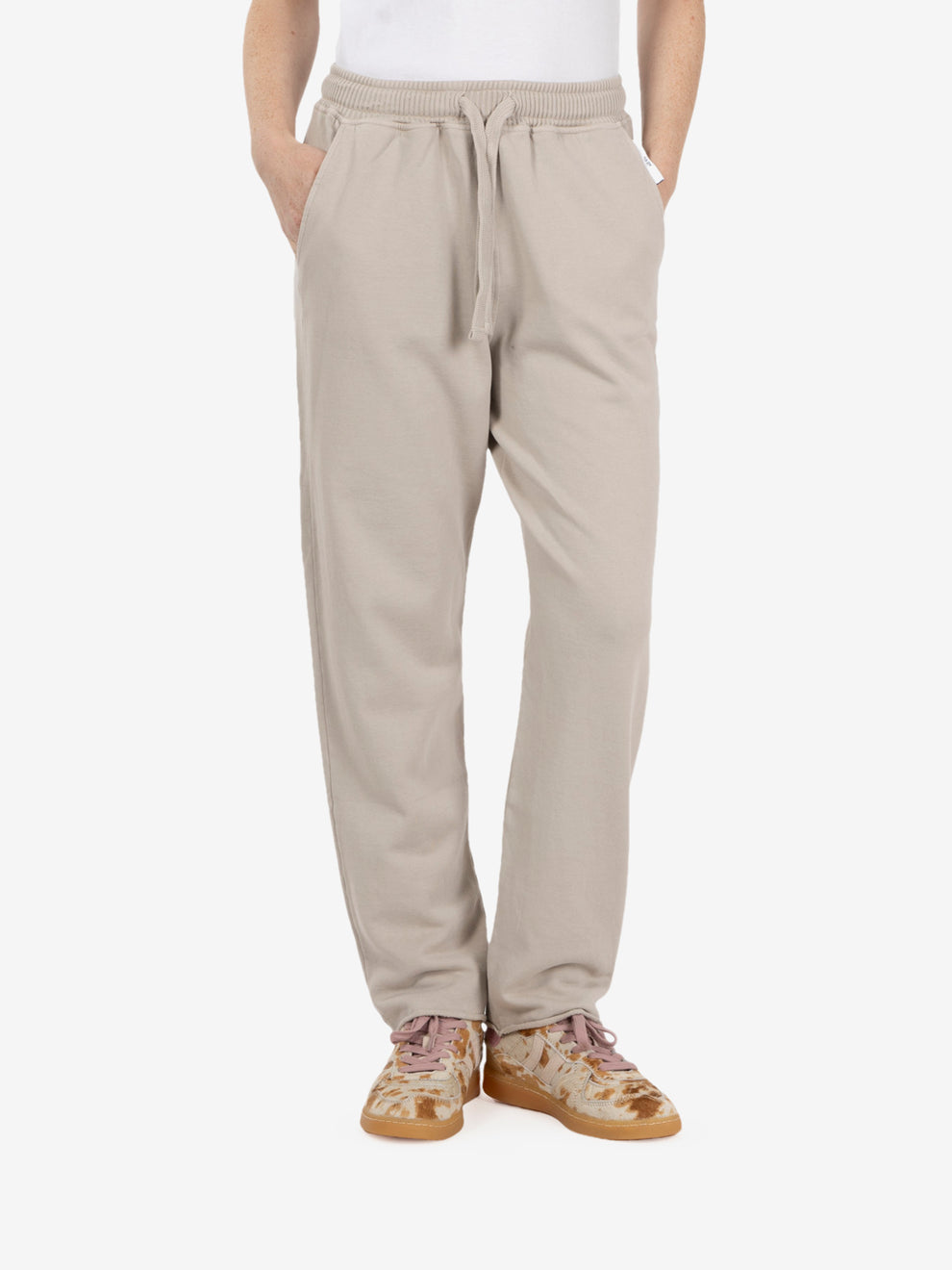 Joggers in cotone orzata