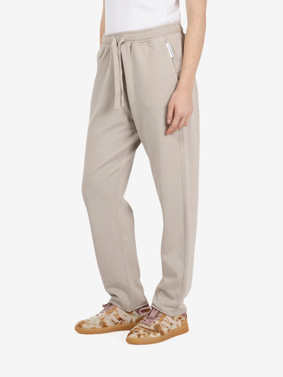 Joggers in cotone orzata