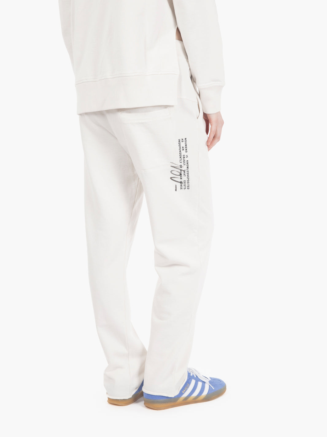 Pantaloni con cavallo basso bianco