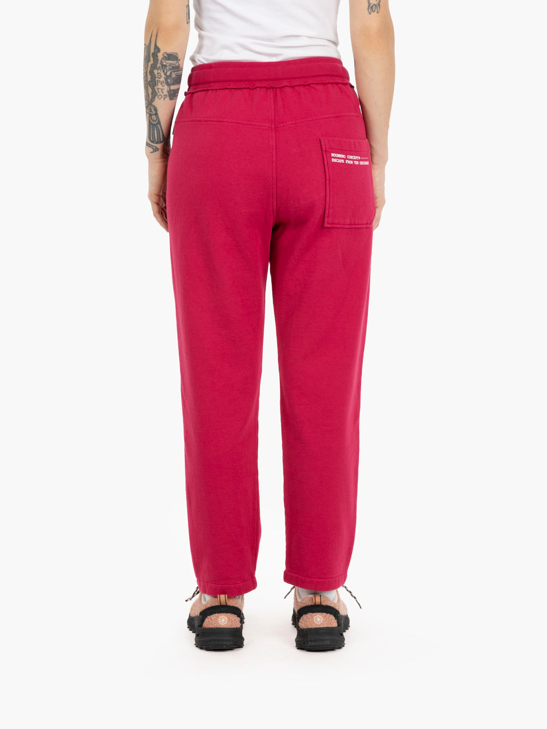 Pantaloni joggers in felpa ciliegia