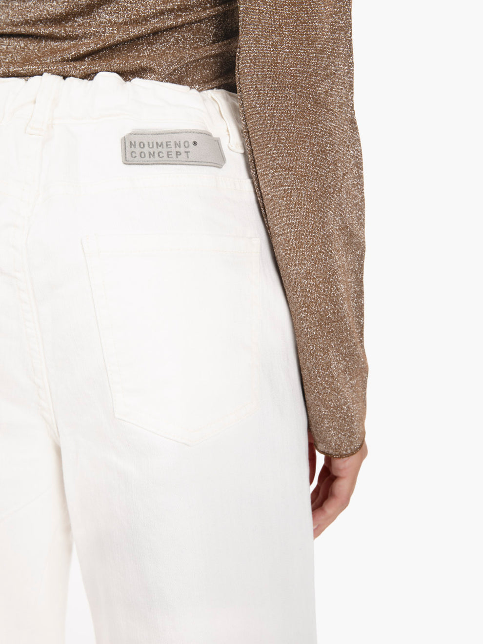 White stretch trousers