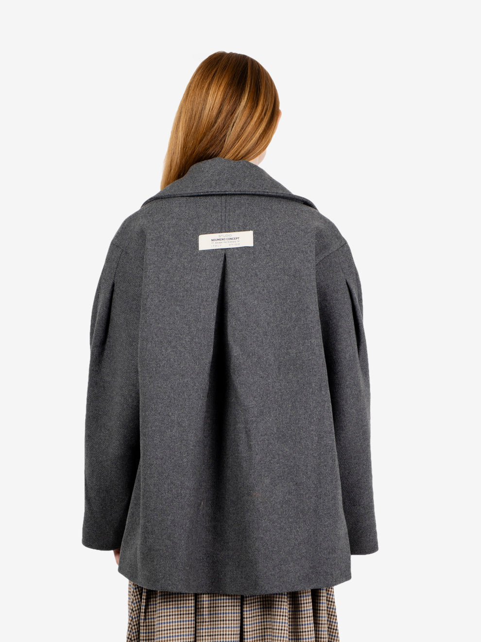 Slate double-breasted peacoat