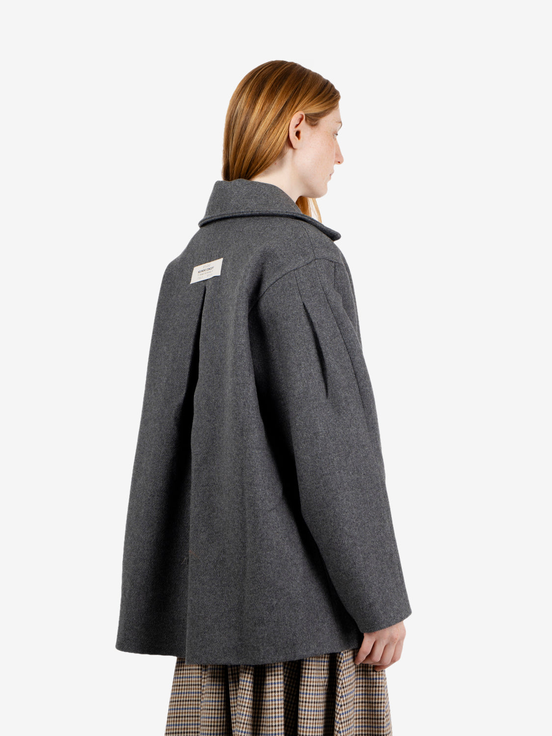Slate double-breasted peacoat