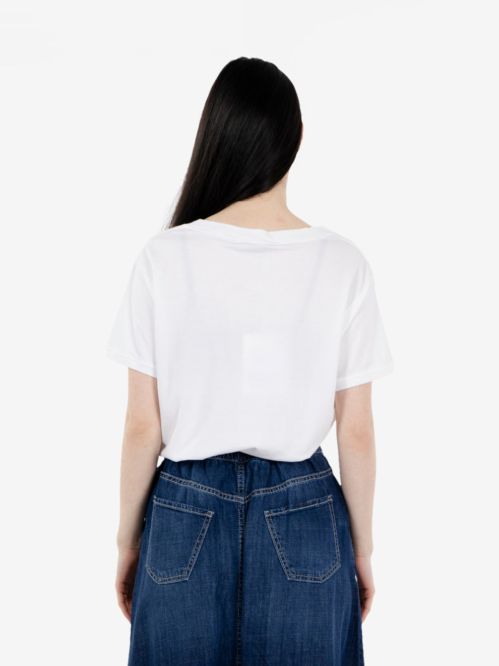 T-Shirt con dettaglio raw cut bianca