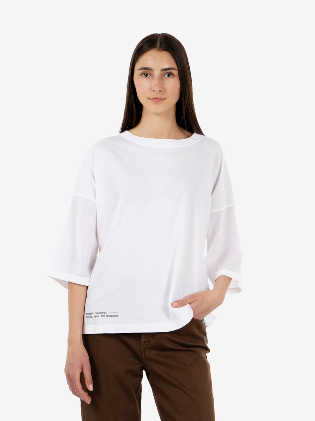 White muslin t-shirt