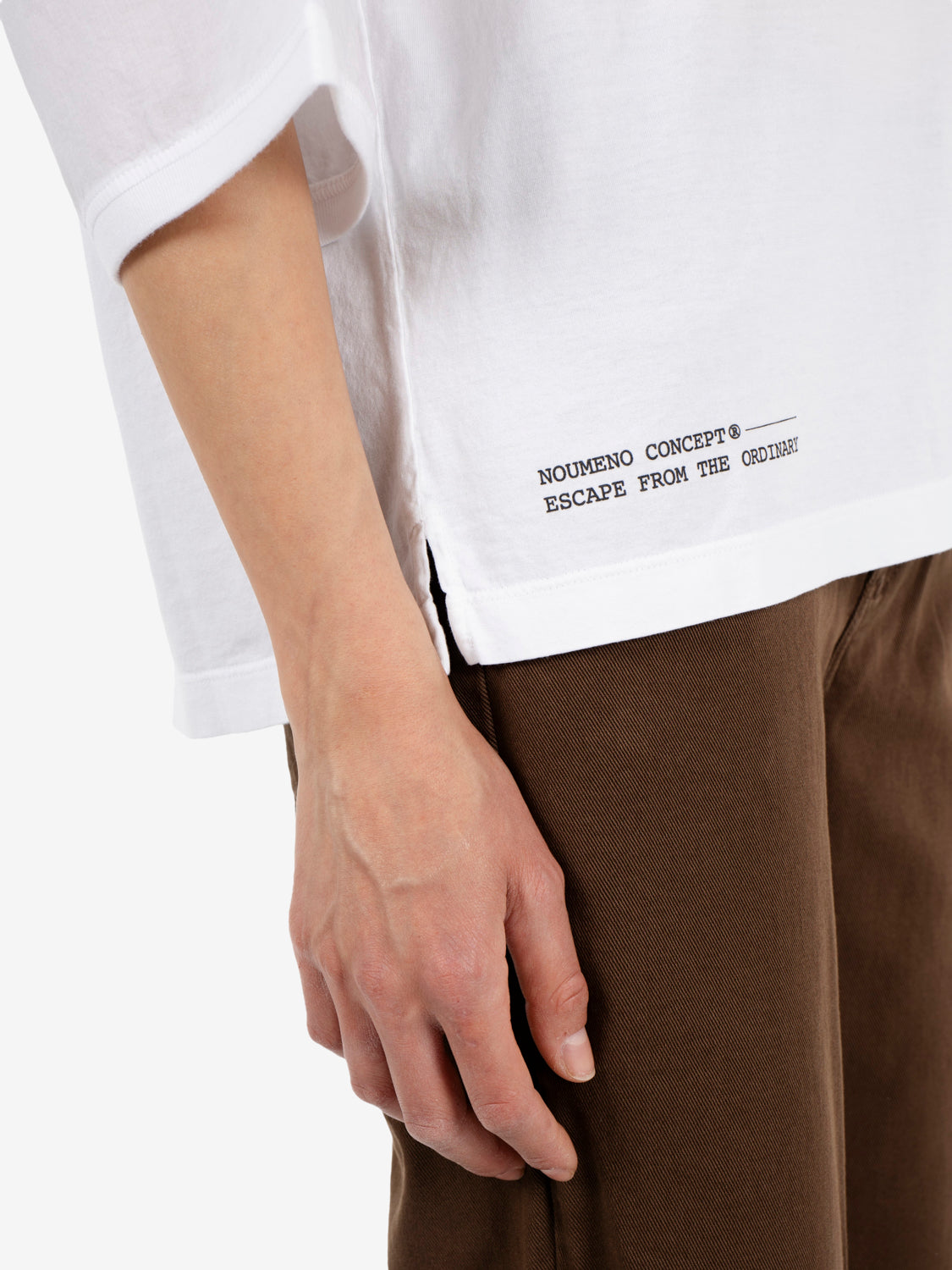 White muslin t-shirt