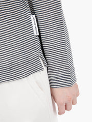 NOU-NOUMENO CONCEPT - T-shirt long sleeve a righe bianco / grigio