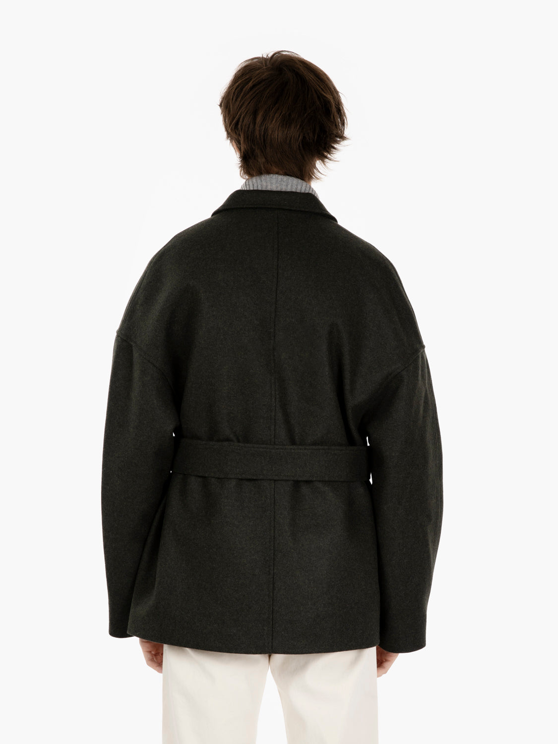 Antwerp jacket with dark forest sash