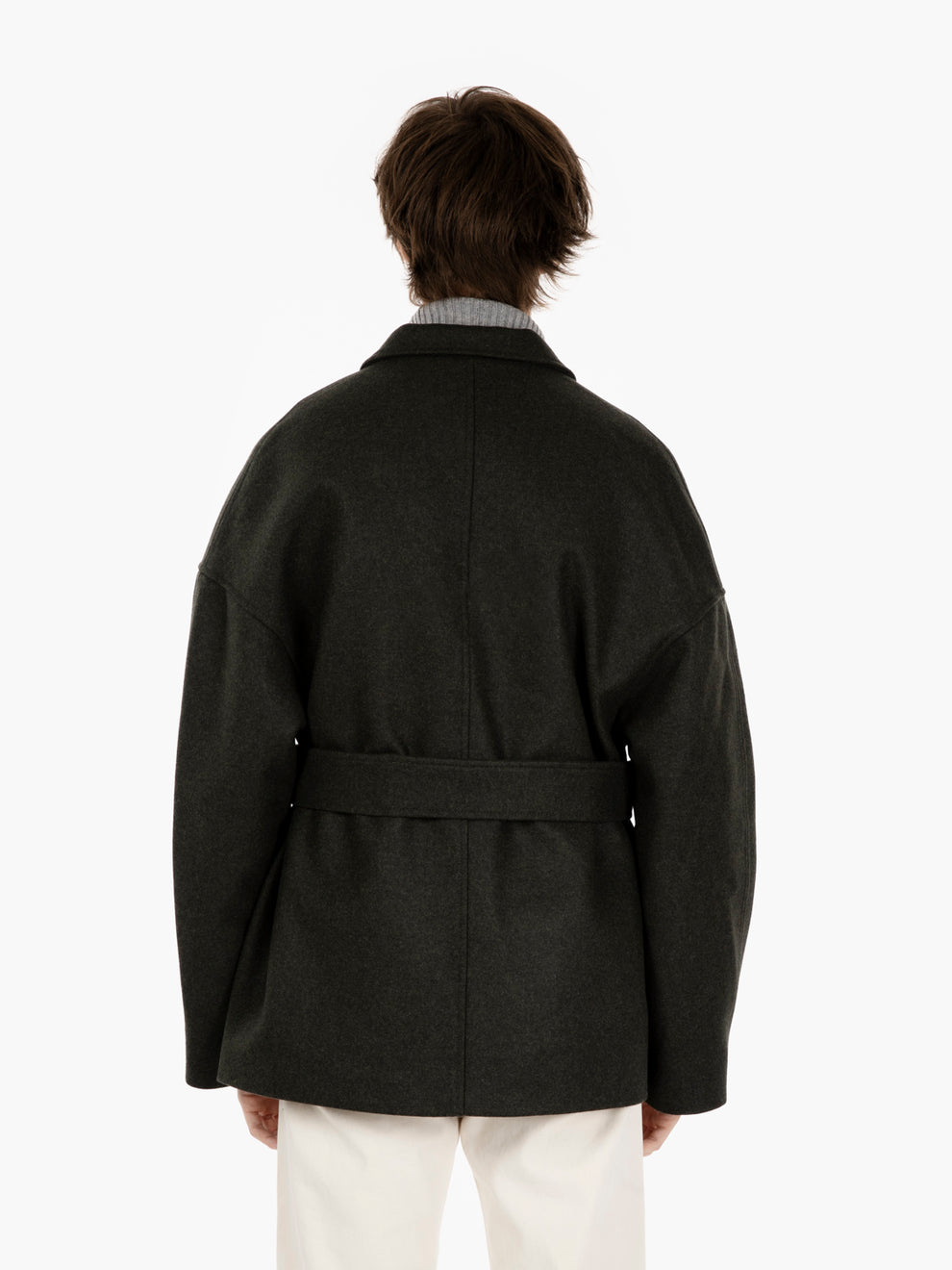 Antwerp jacket with dark forest sash