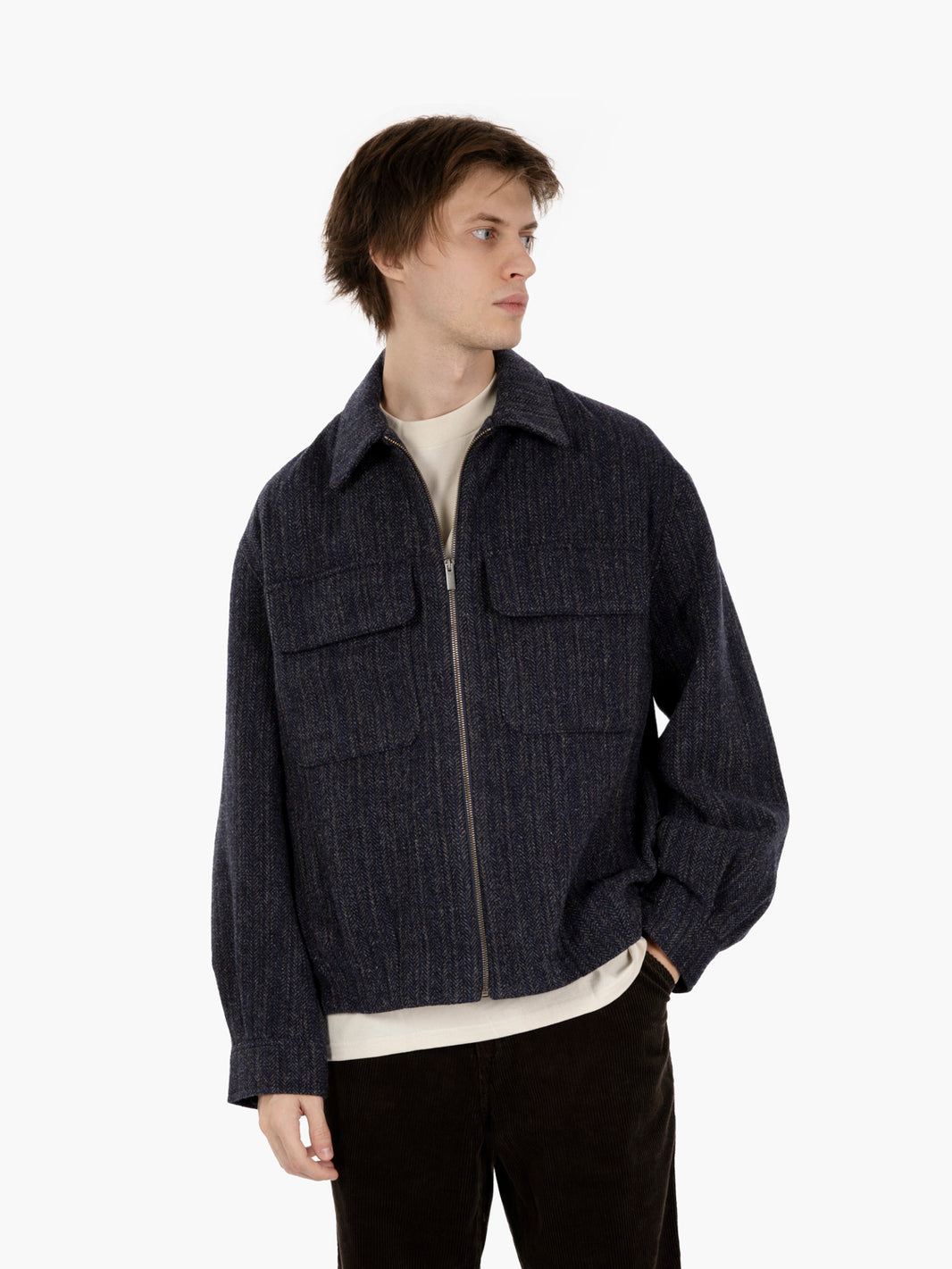 Giacca corta Kinsale con zip Navy