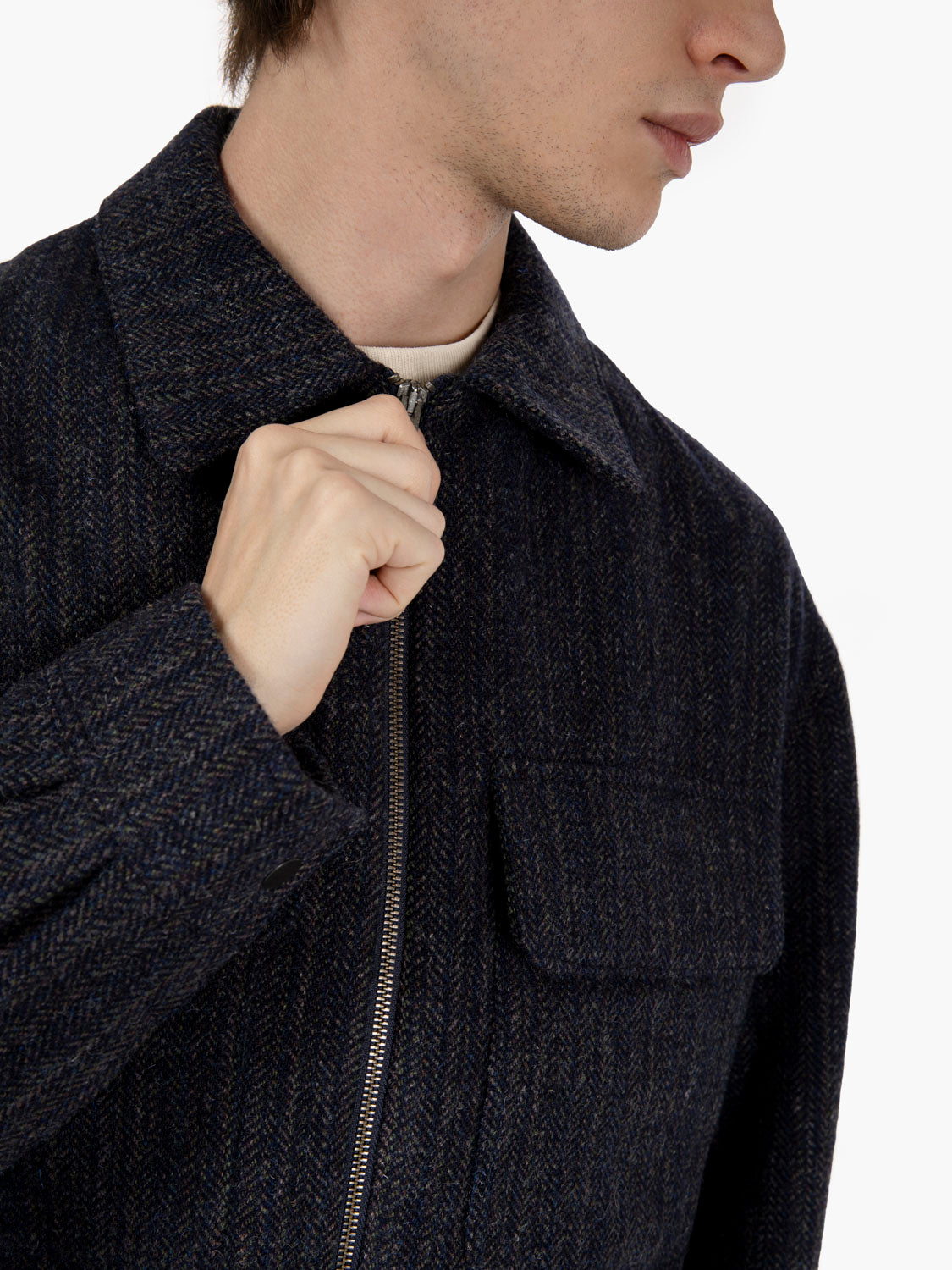 Giacca corta Kinsale con zip Navy