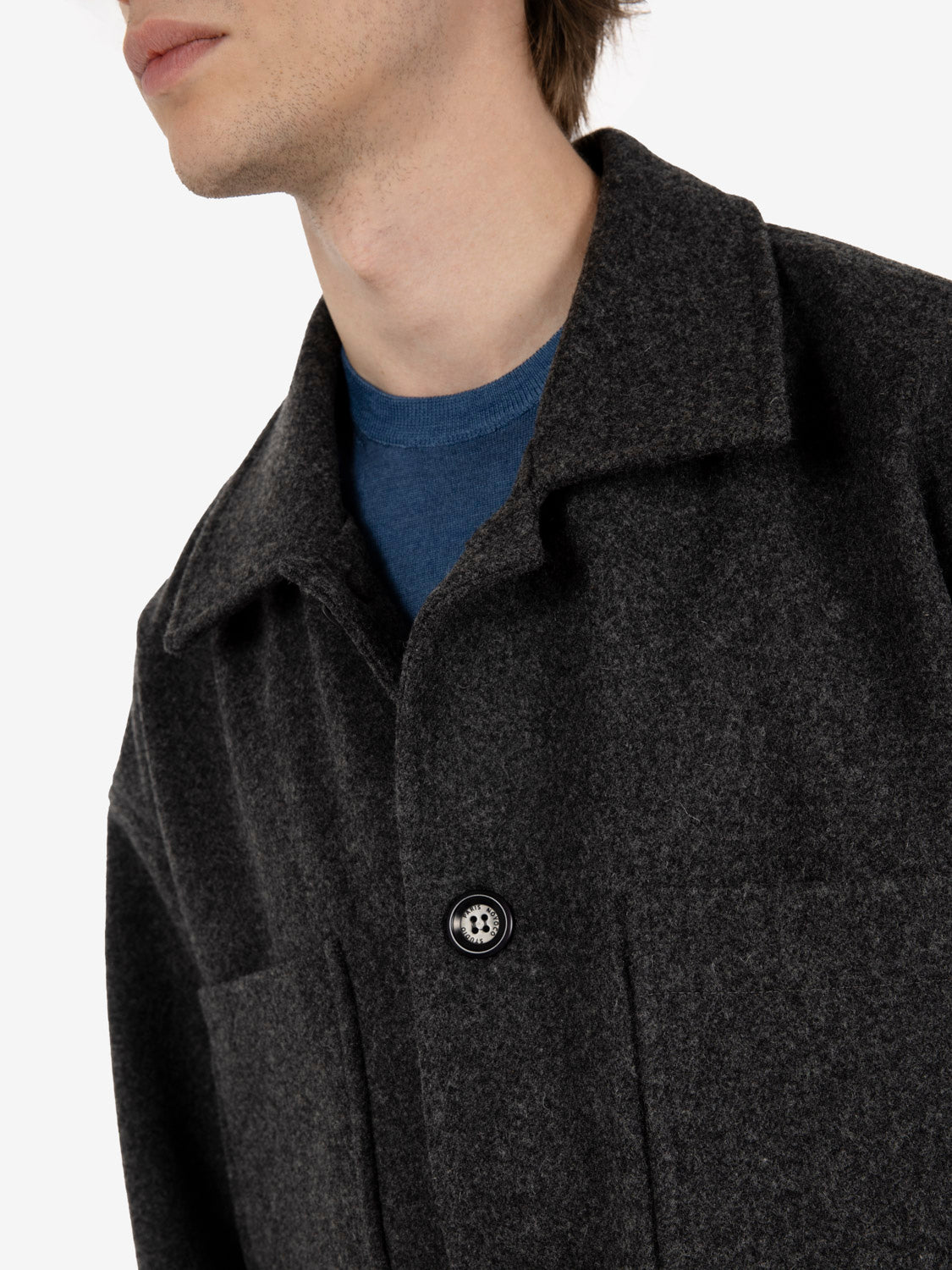 Holar anthracite overshirt jacket