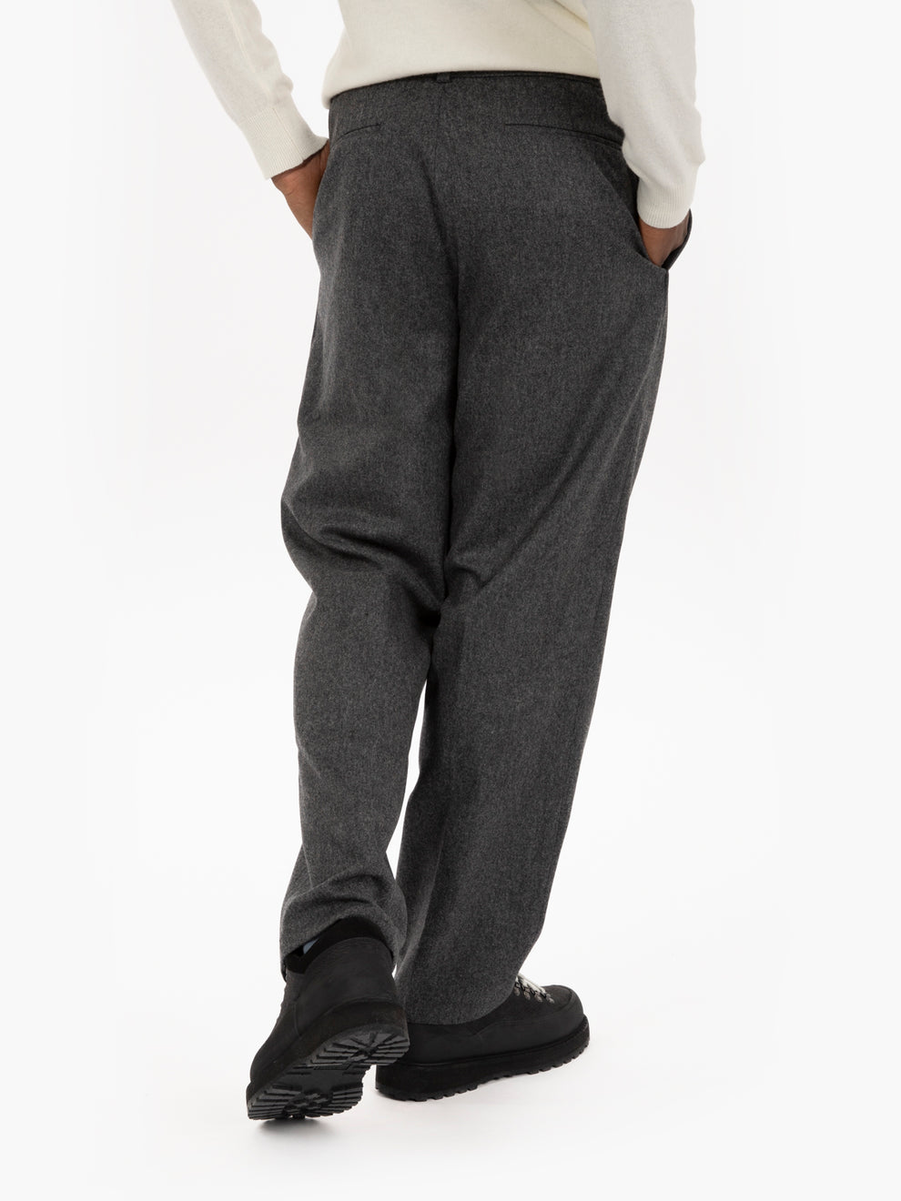 Pantaloni Lepic Slate in lana grigio