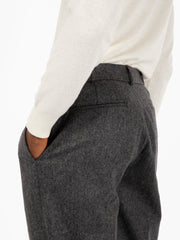 NOYOCO - Pantaloni Lepic Slate in lana grigio