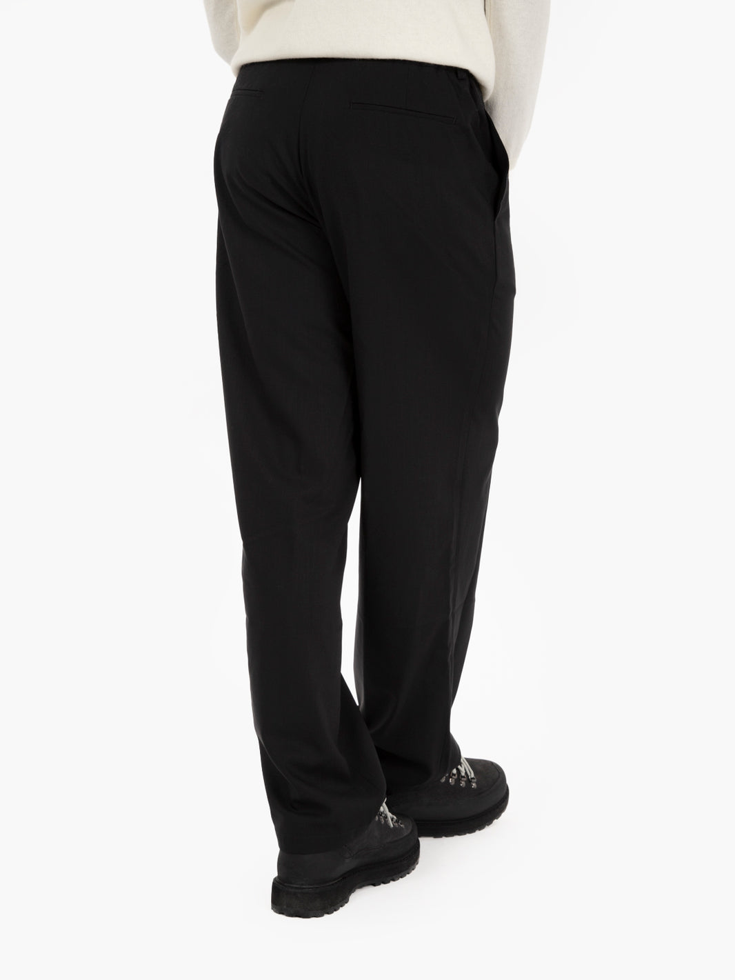 Pantaloni Lepic Slate in lana nero