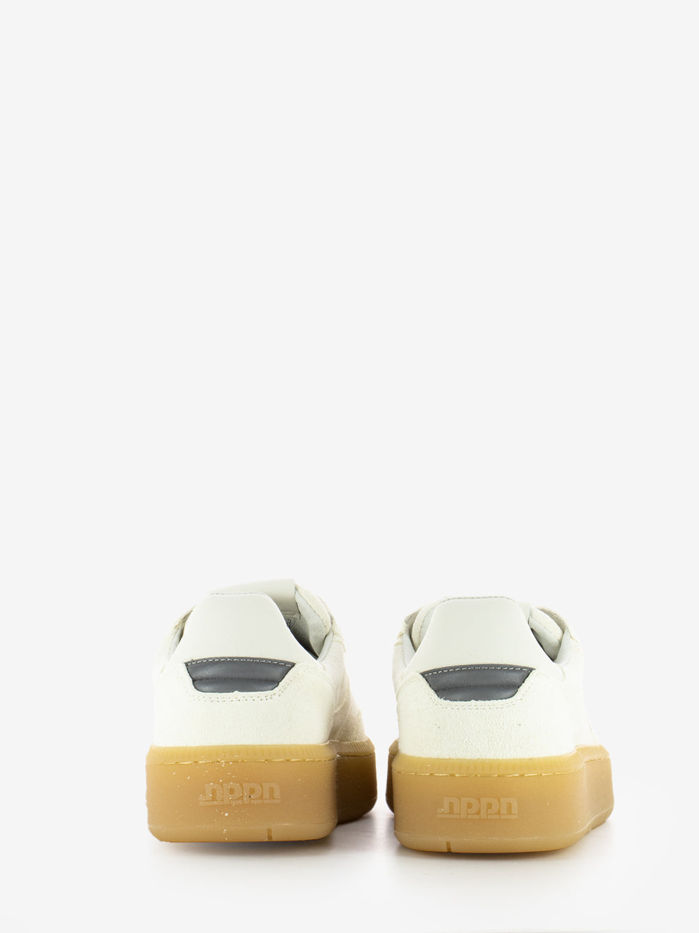 Cream suede sneakers