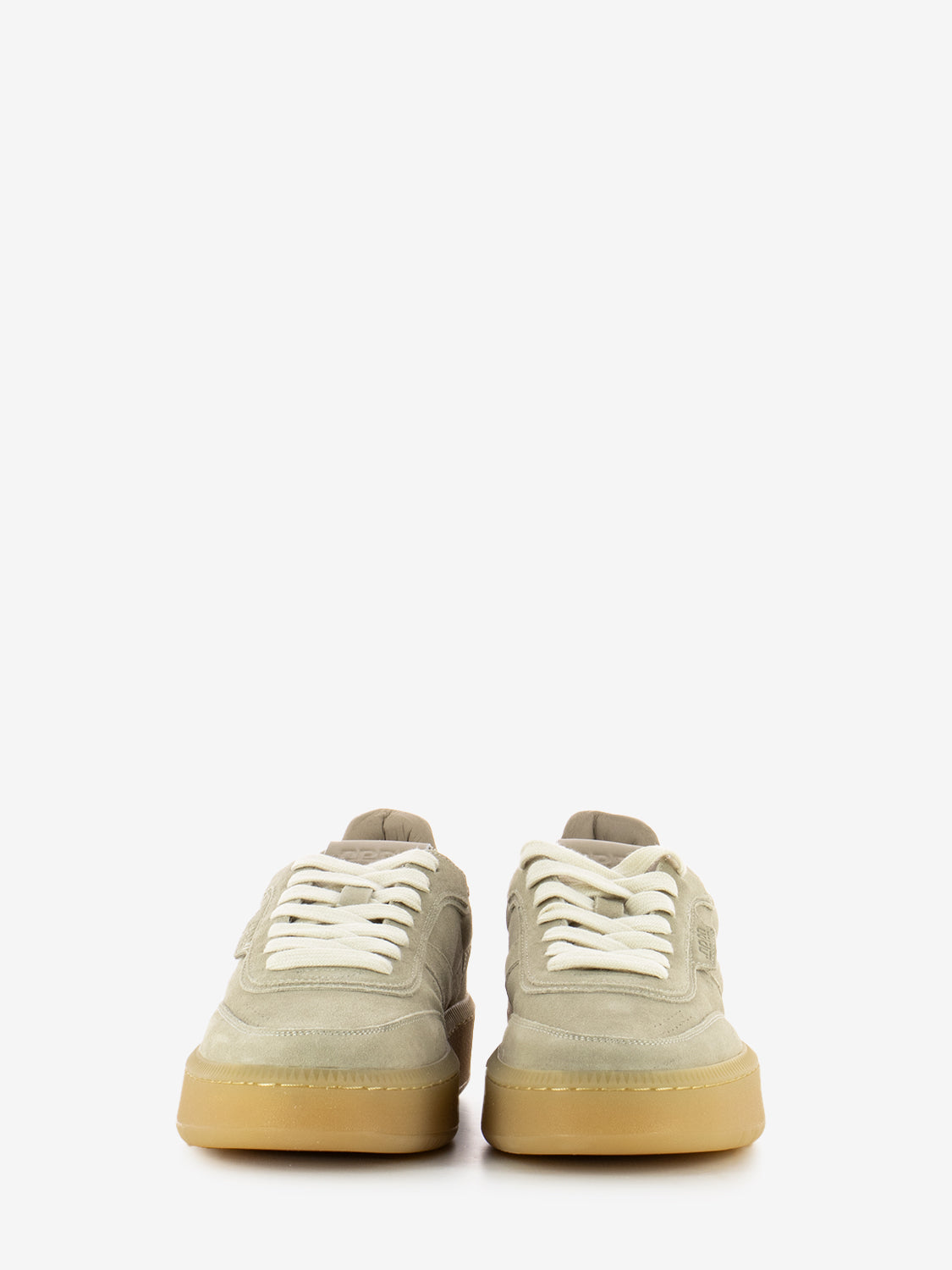 Sneakers in suede beige