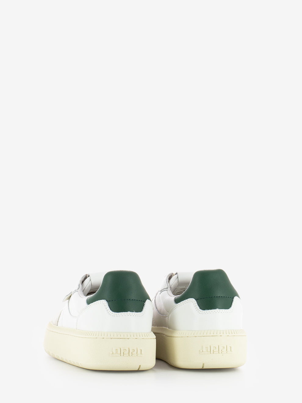 Sneakers leather suede white / green