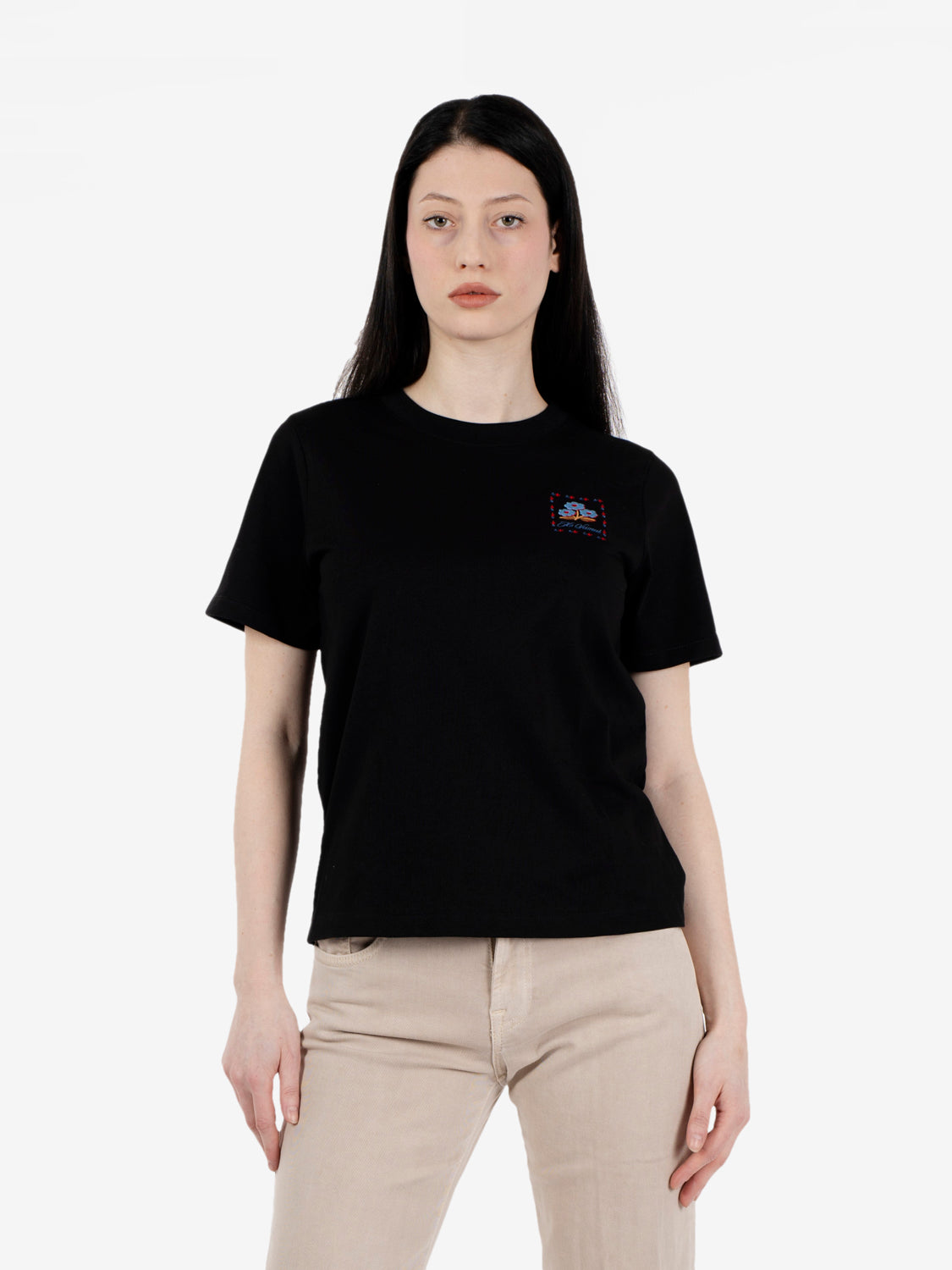 T-shirt Floazu con ricamo black