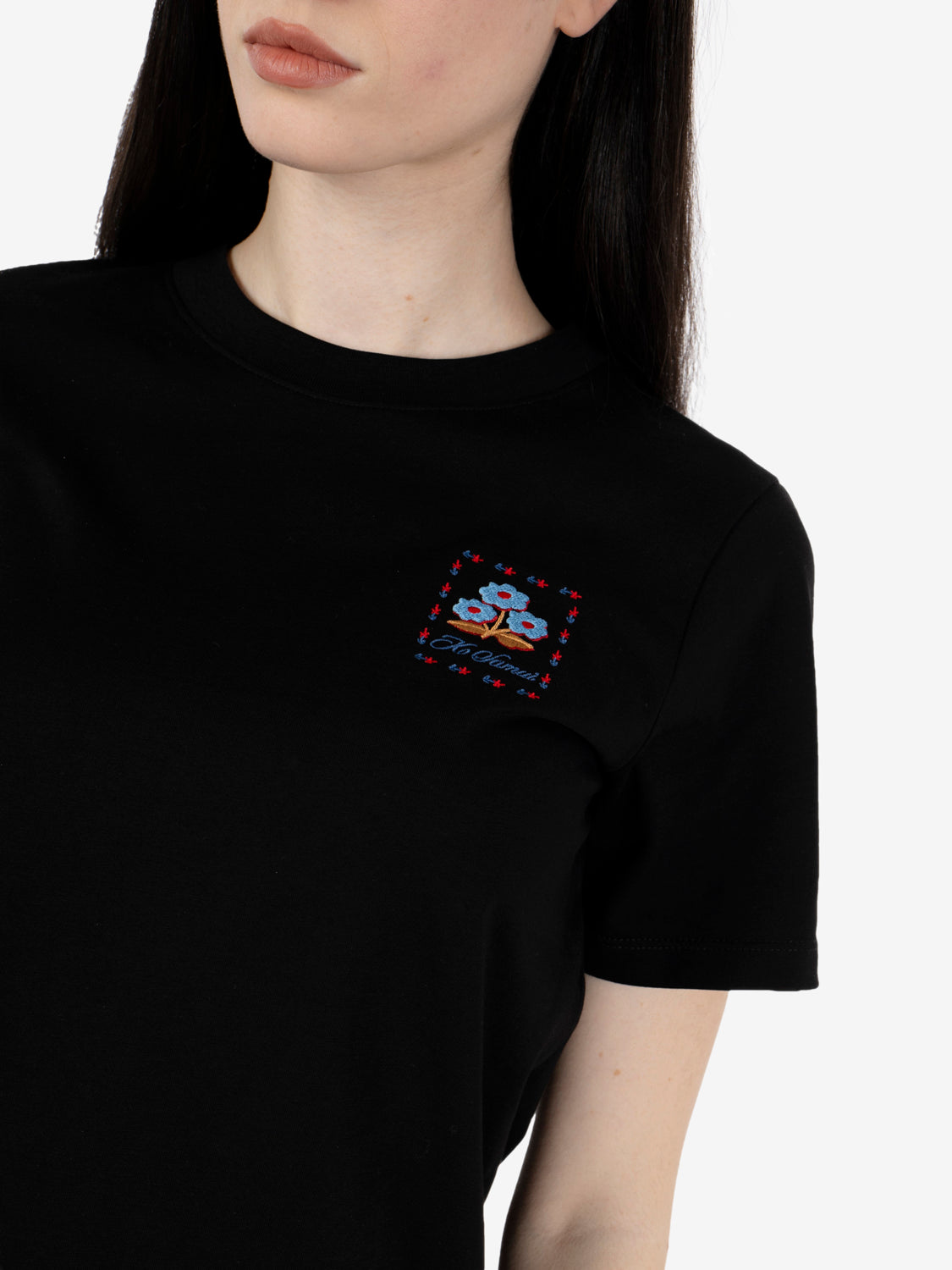 T-shirt Floazu con ricamo black