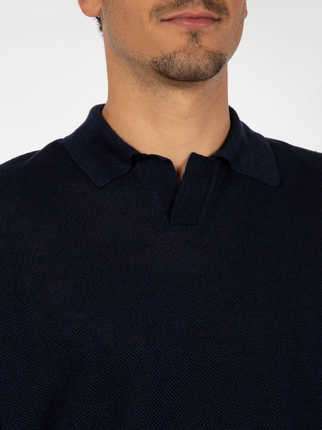 Polo maniche corte punto piquet navy