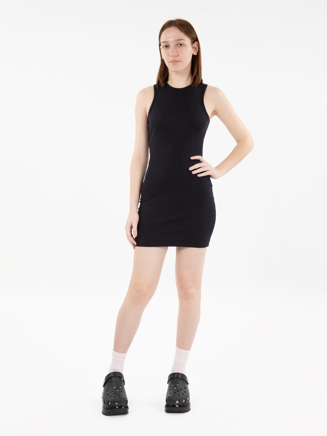 Abito rib knit dress anthracite