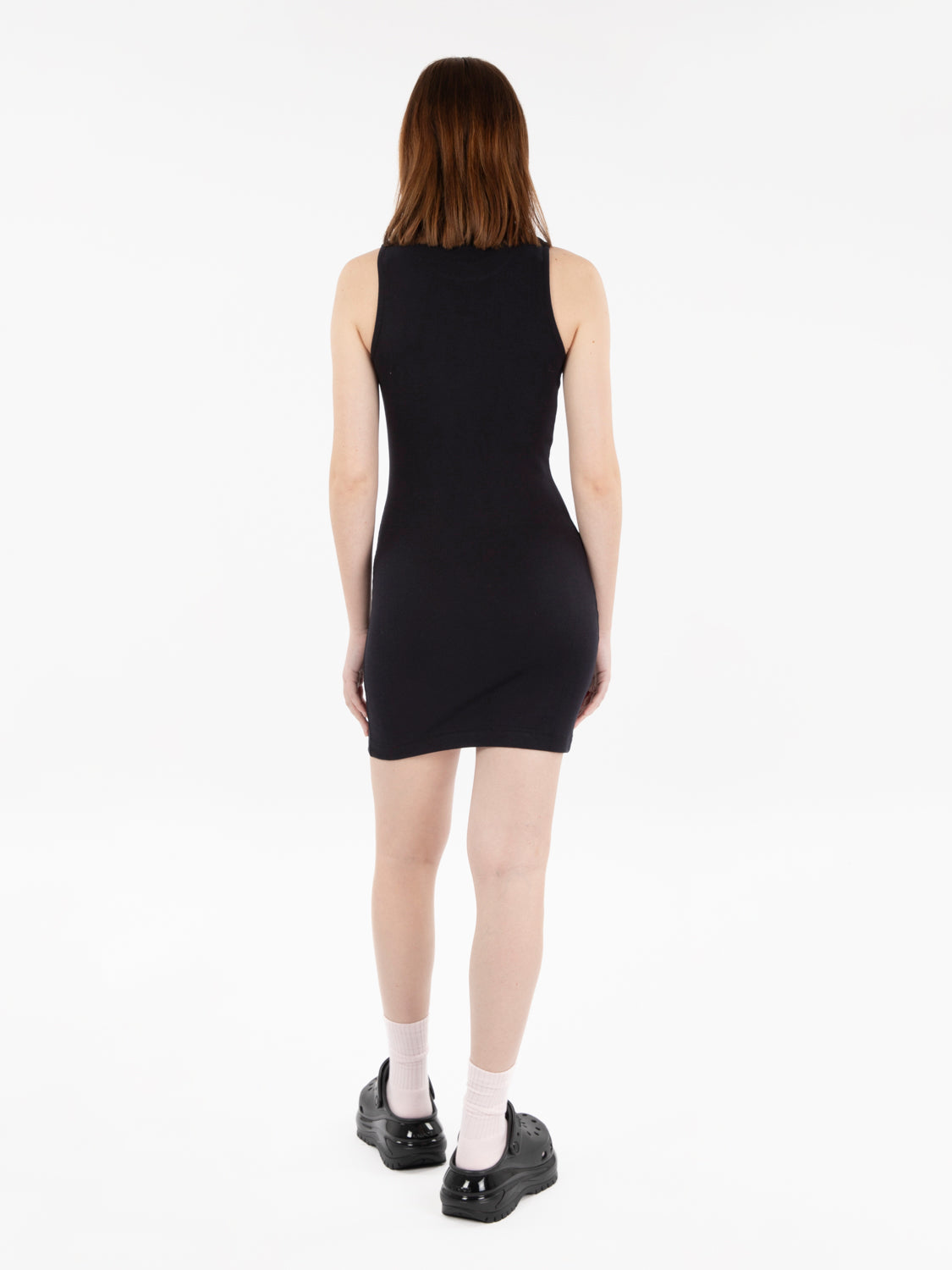 Abito rib knit dress anthracite