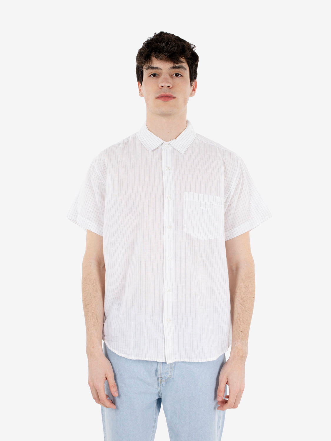 Barry woven brushed nickel white