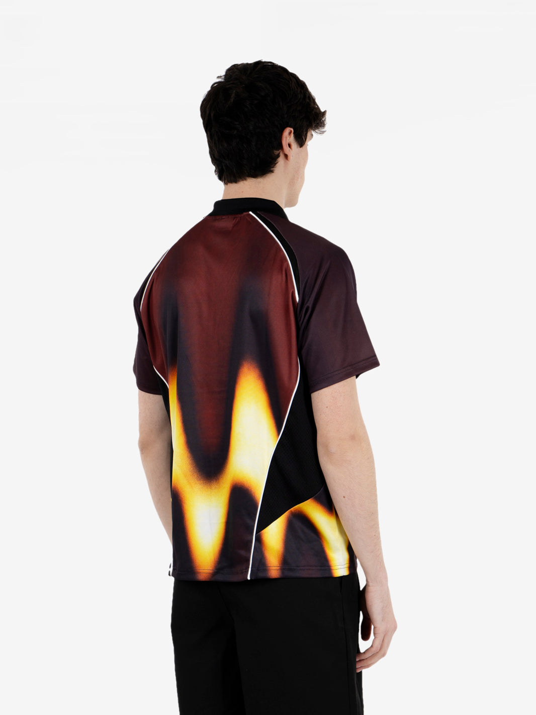 Blurred Soccer jersey burnt red multi