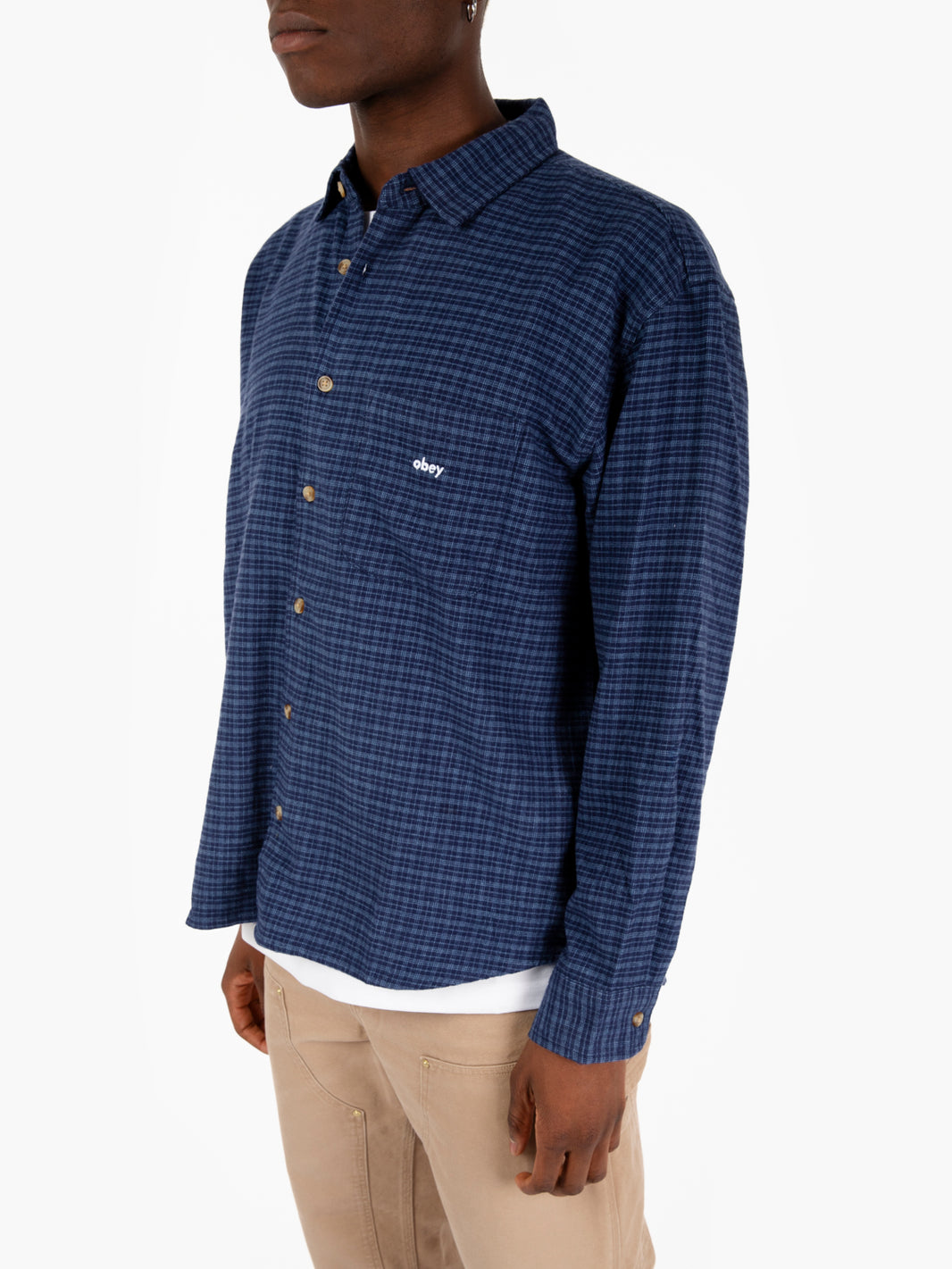 Bigwig knox woven academy navy multi shirt