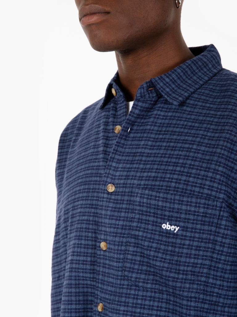 OBEY - Camicia bigwig knox woven academy navy multi