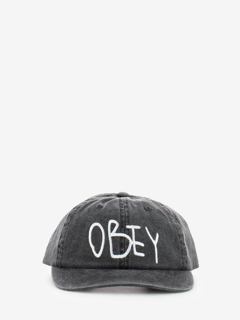 OBEY - Cappellino jot 6 panel velcro back pigment black