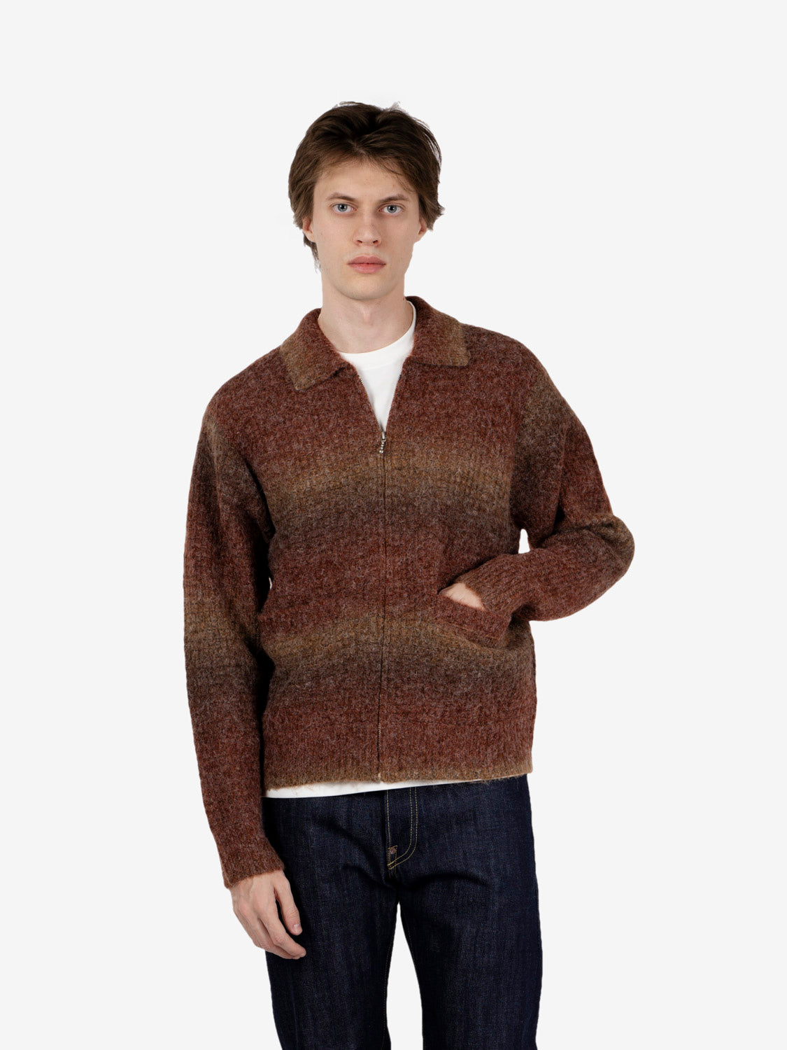 Cardigan Anton gradient brown multi