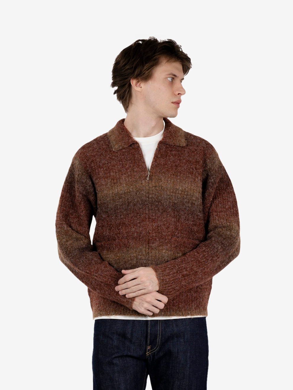 Cardigan Anton gradient brown multi