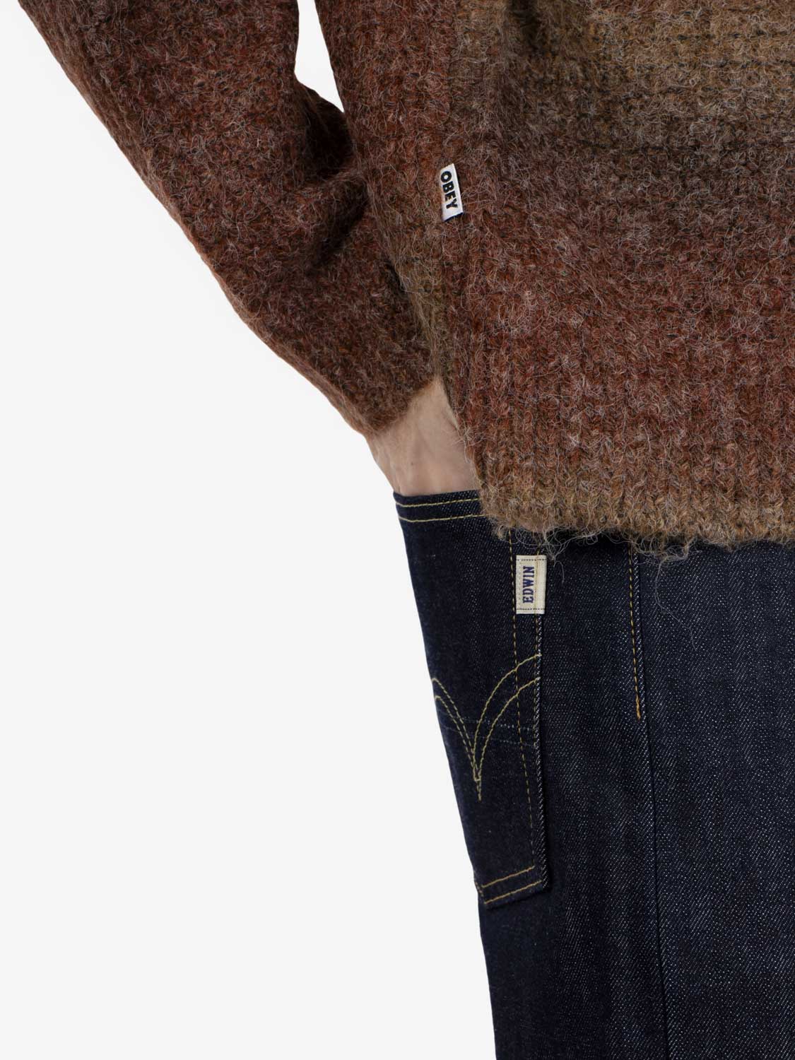 Cardigan Anton gradient brown multi
