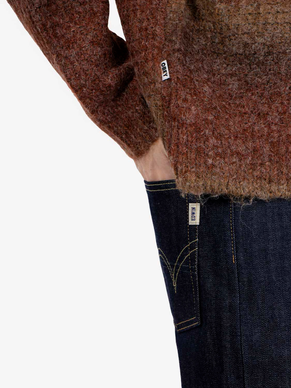 Cardigan Anton gradient brown multi