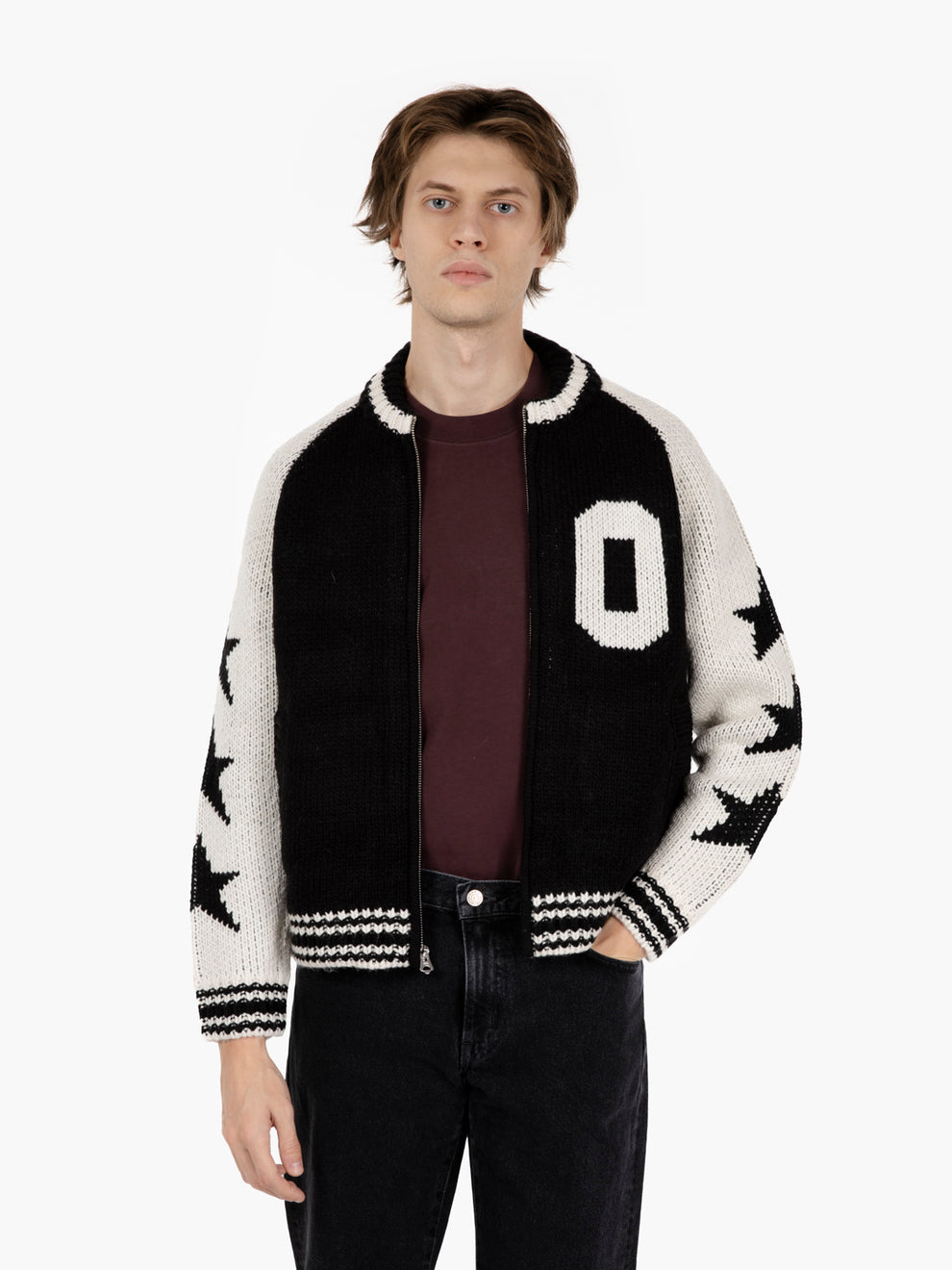 Cowichan black zip cardigan