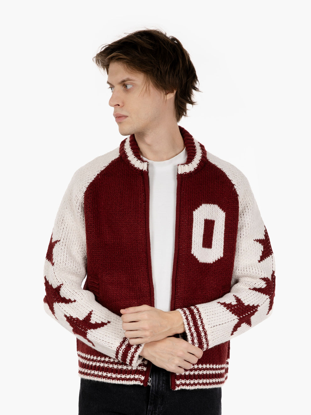 Cowichan tawny port zip cardigan