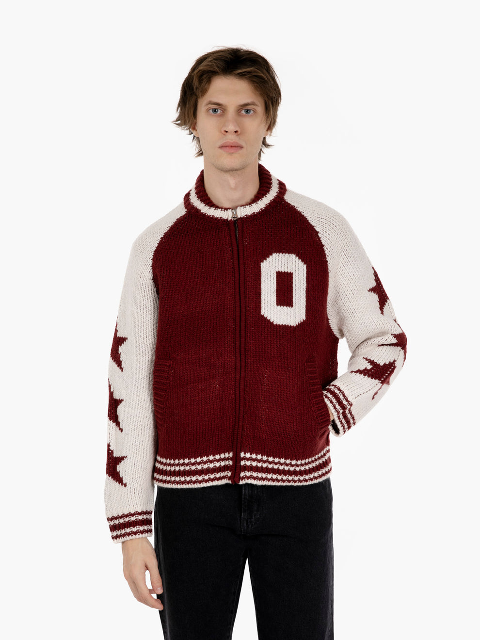 Cowichan tawny port zip cardigan