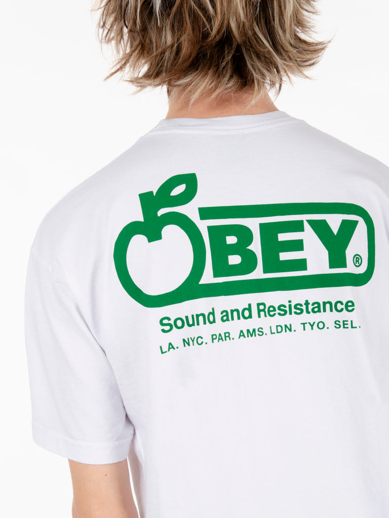 OBEY - Classic box tee Sound and Resistence heavy weight white