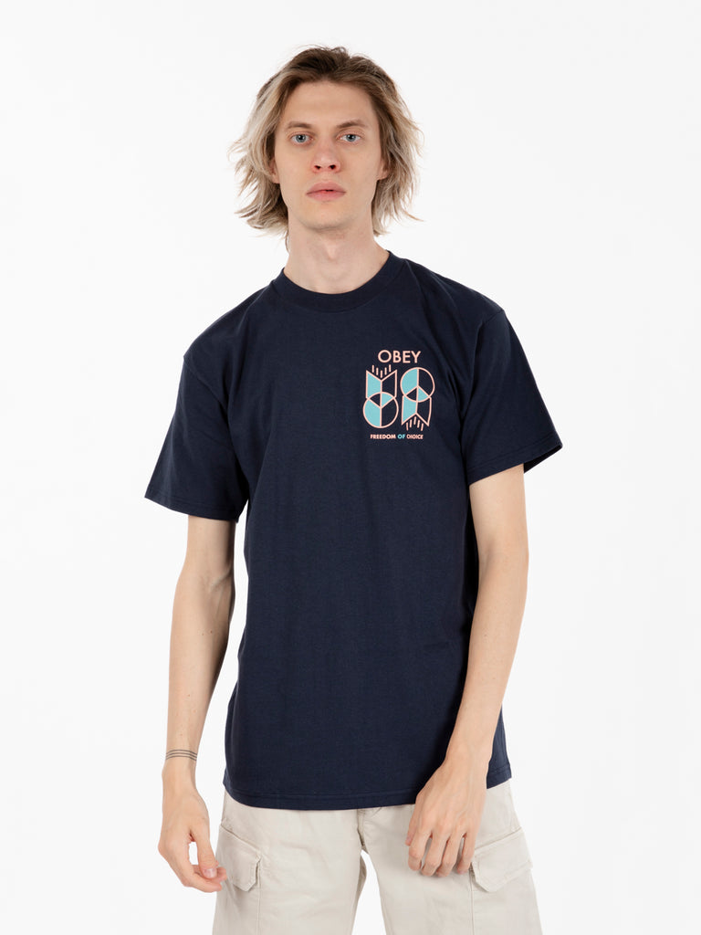 OBEY - Classic t-shirt Freedom of Choice navy