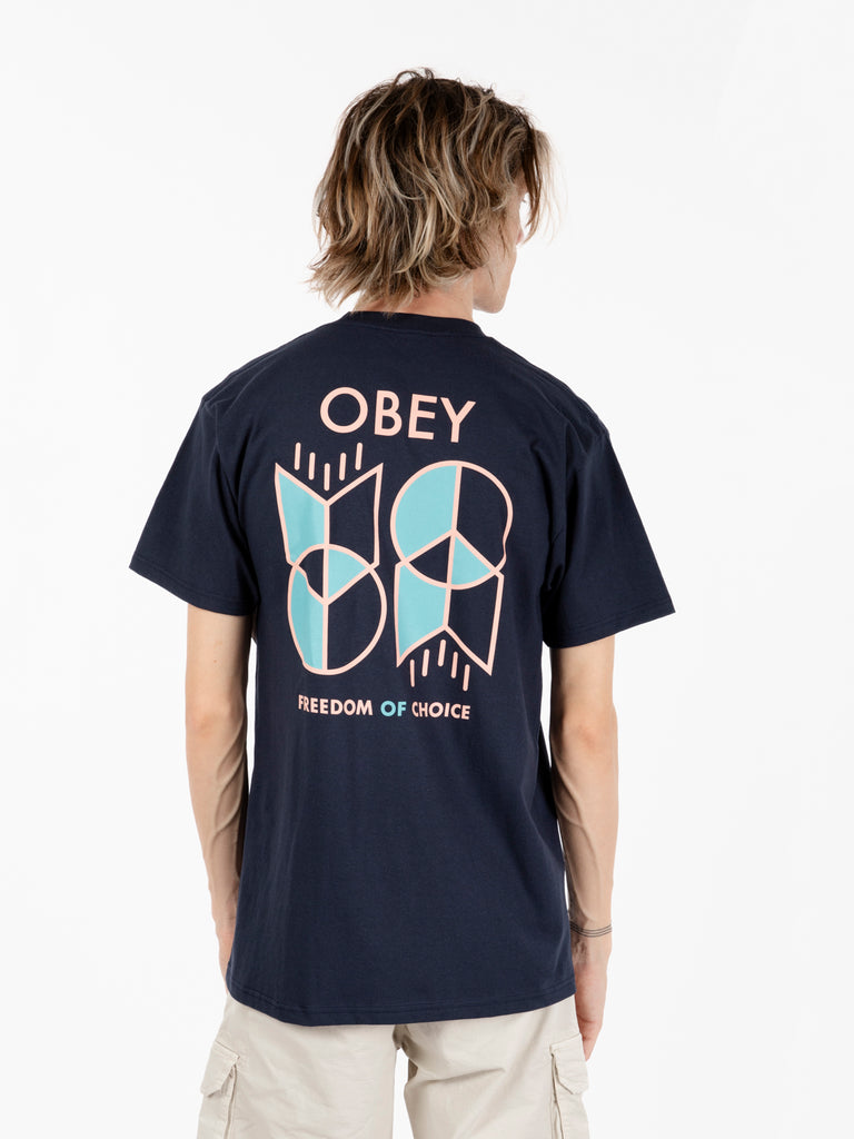 OBEY - Classic t-shirt Freedom of Choice navy