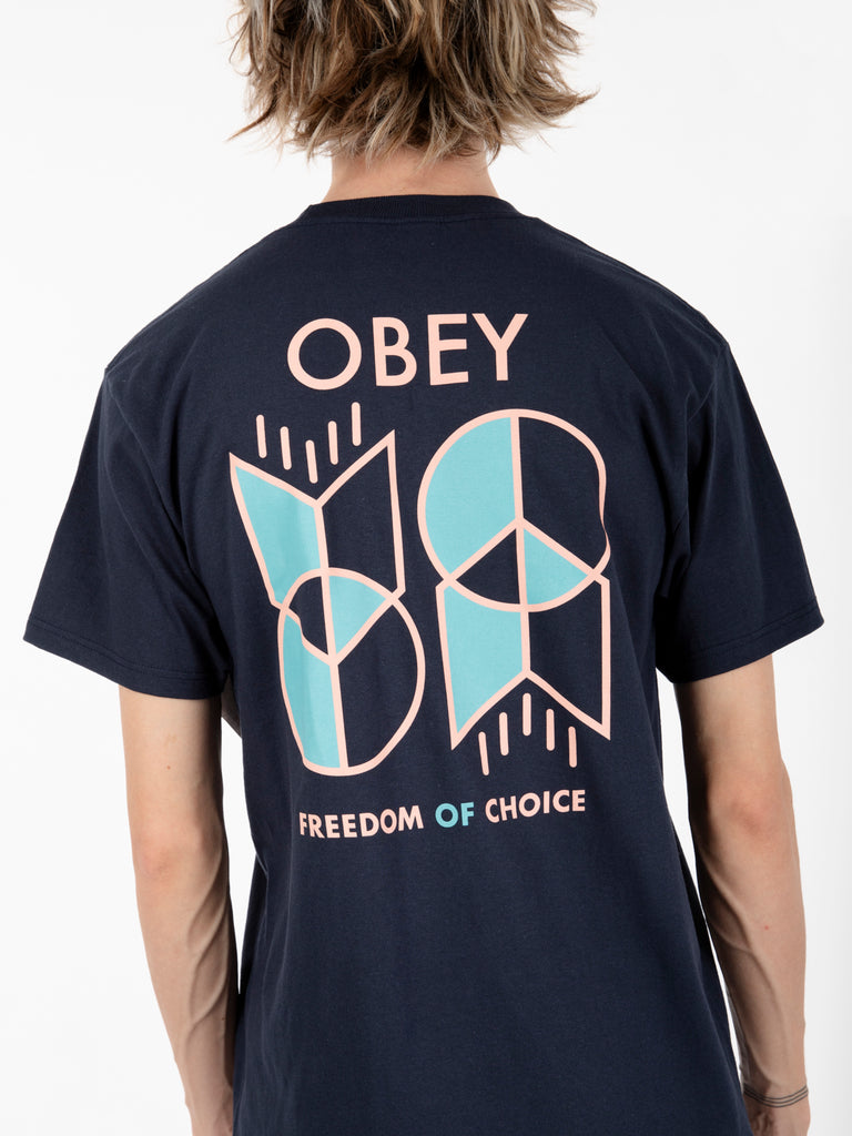 OBEY - Classic t-shirt Freedom of Choice navy