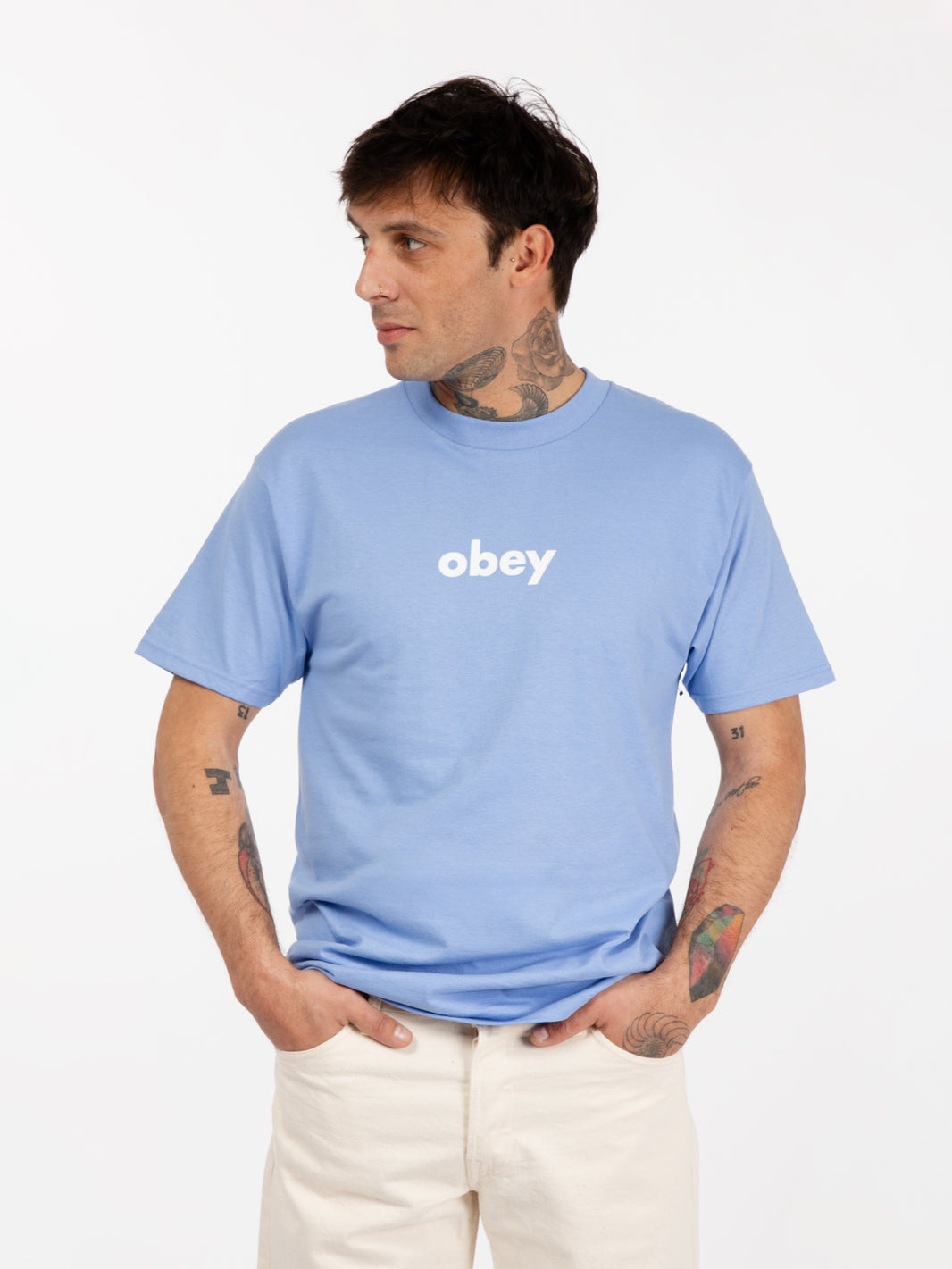 Classic digital violet logo print t-shirt