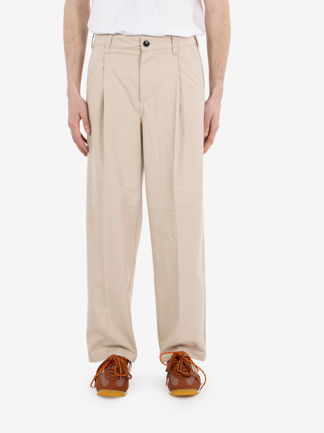 Dean Pleated pant cement