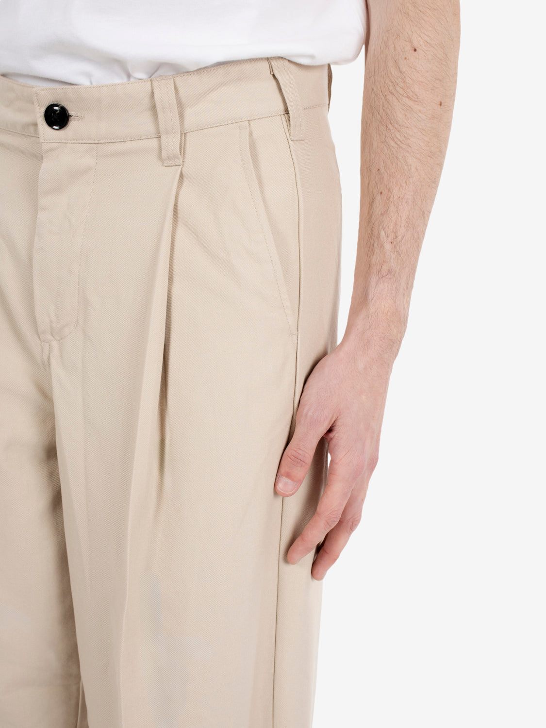 Dean Pleated pant cement