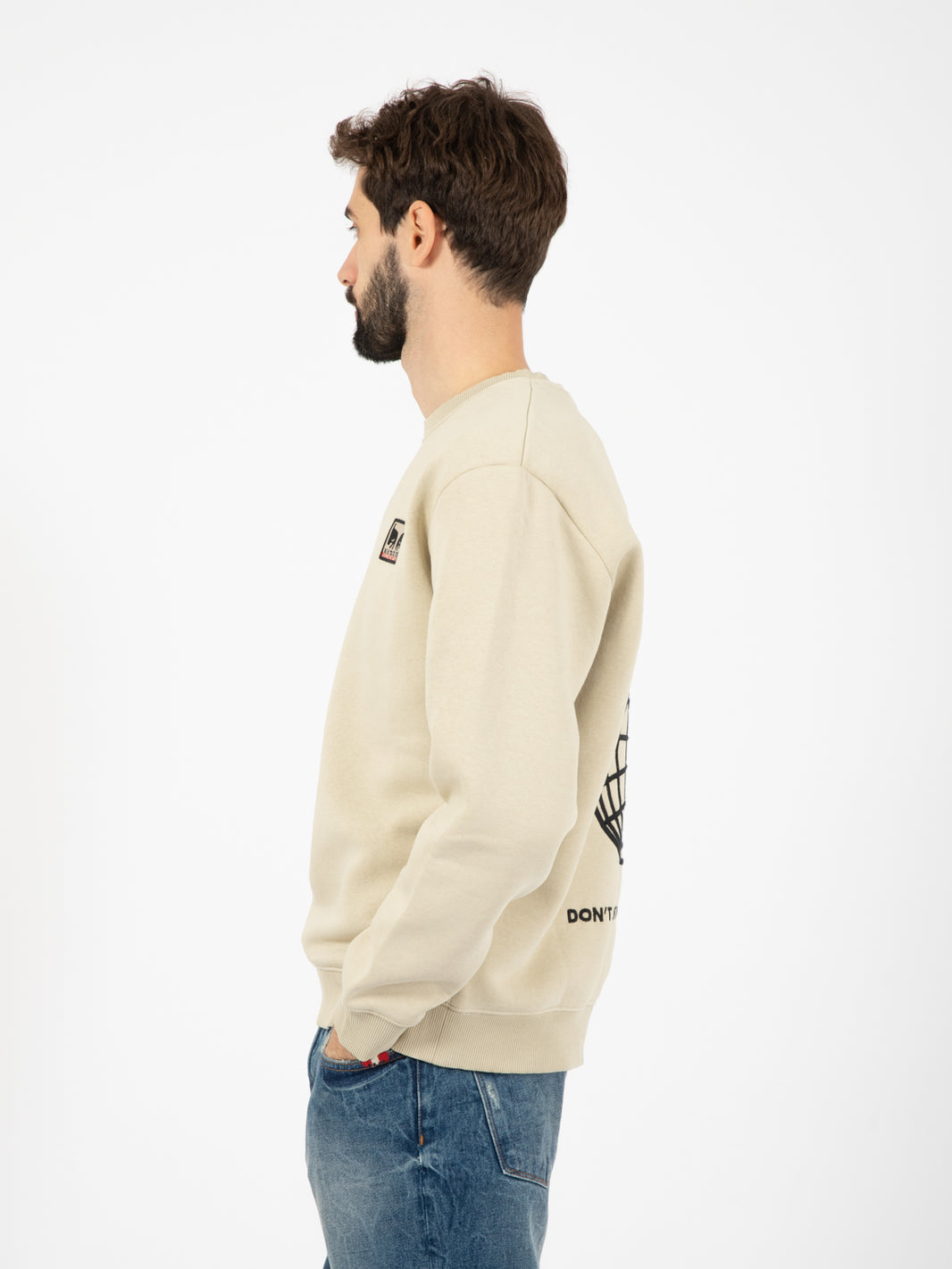 Don't Just Watch It Burn Crew Fleece Cream