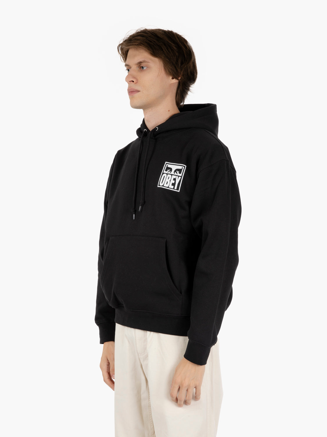 Eyes Icon Hood Fleece black