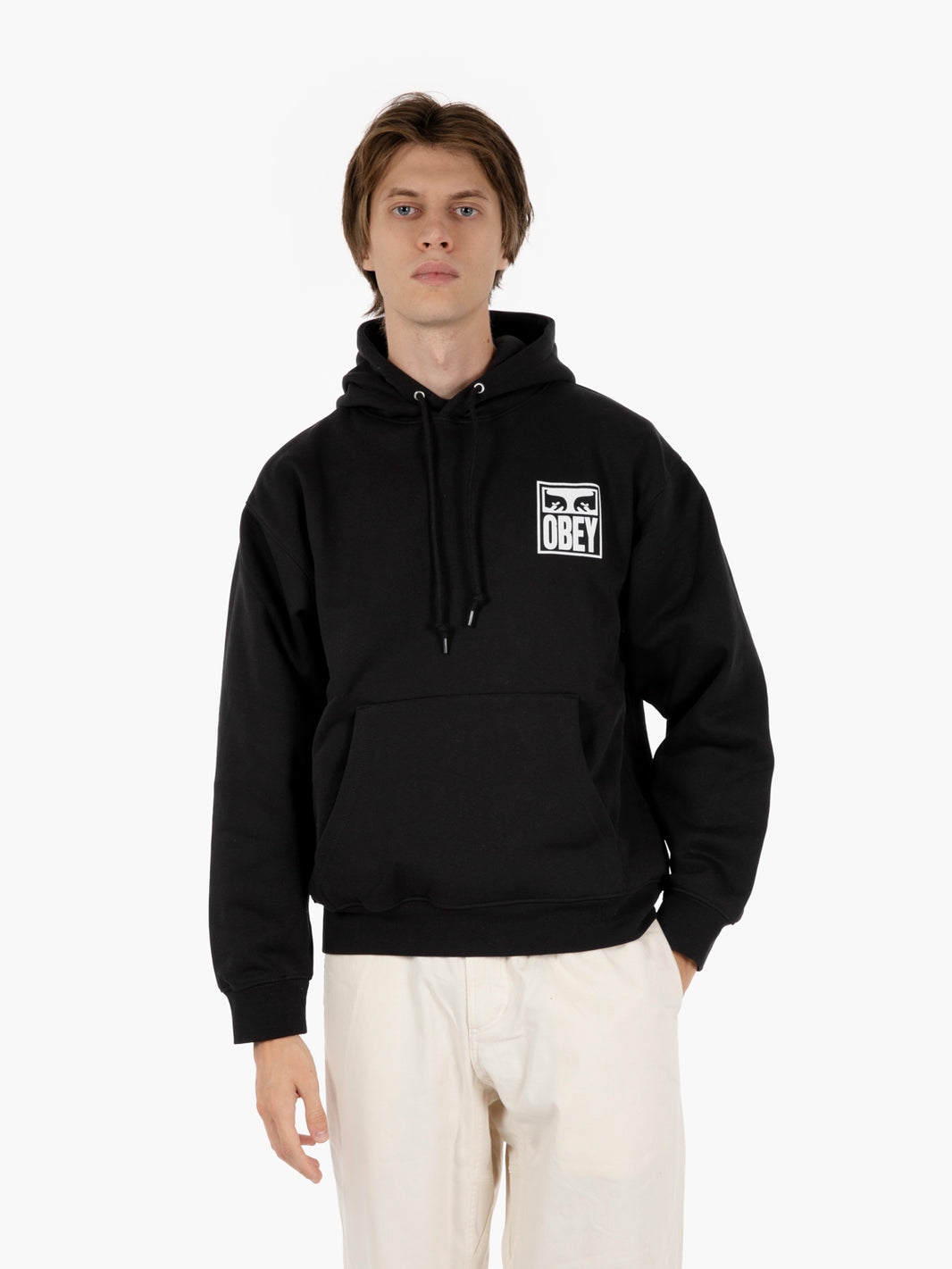 Eyes Icon Hood Fleece black