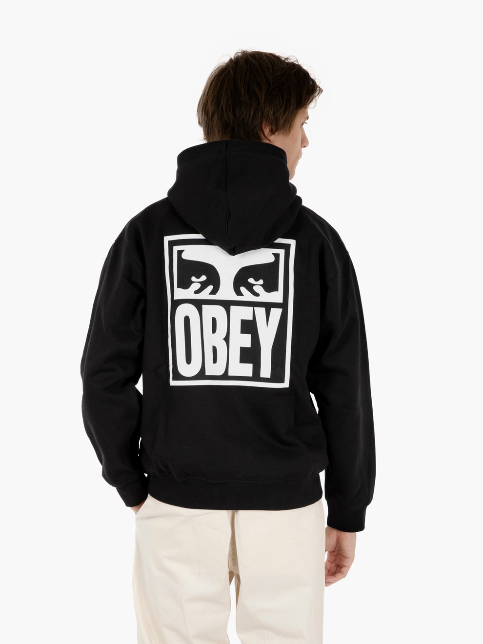 Eyes Icon Hood Fleece black